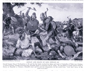 Derrota y muerte del Rey Oswald AD642, años 1920